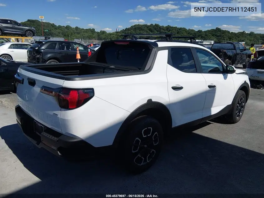 2024 Hyundai Santa Cruz Sel VIN: 5NTJCDDE7RH112451 Lot: 45379697