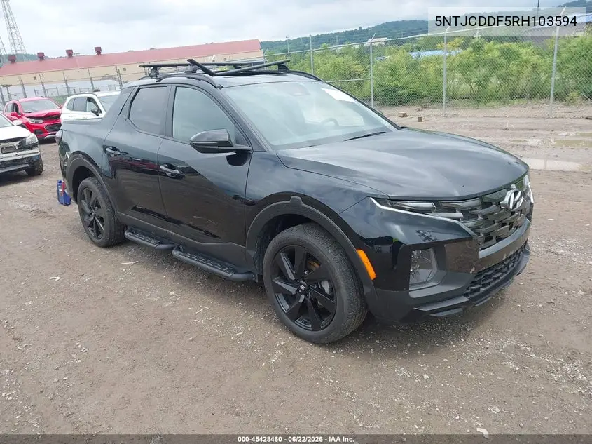 2024 Hyundai Santa Cruz Night VIN: 5NTJCDDF5RH103594 Lot: 45428460