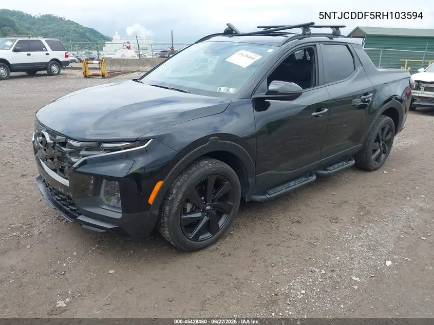 2024 Hyundai Santa Cruz Night VIN: 5NTJCDDF5RH103594 Lot: 45428460