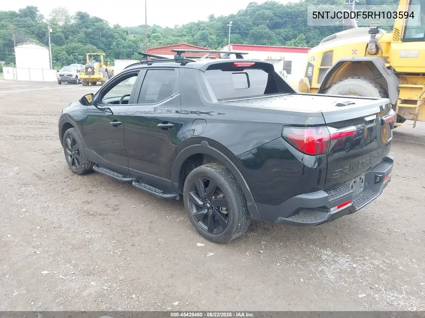 2024 Hyundai Santa Cruz Night VIN: 5NTJCDDF5RH103594 Lot: 45428460