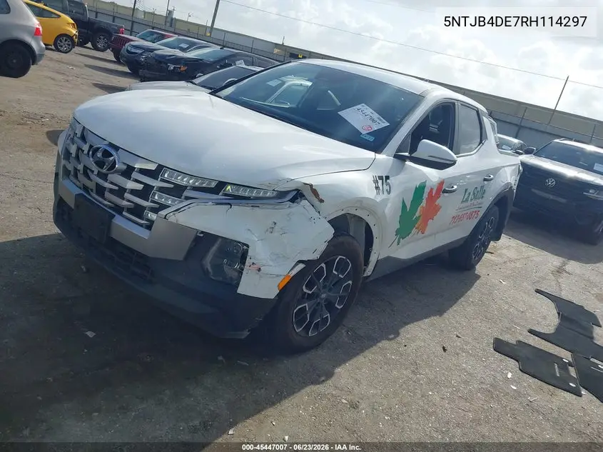 2024 Hyundai Santa Cruz Sel VIN: 5NTJB4DE7RH114297 Lot: 45447007
