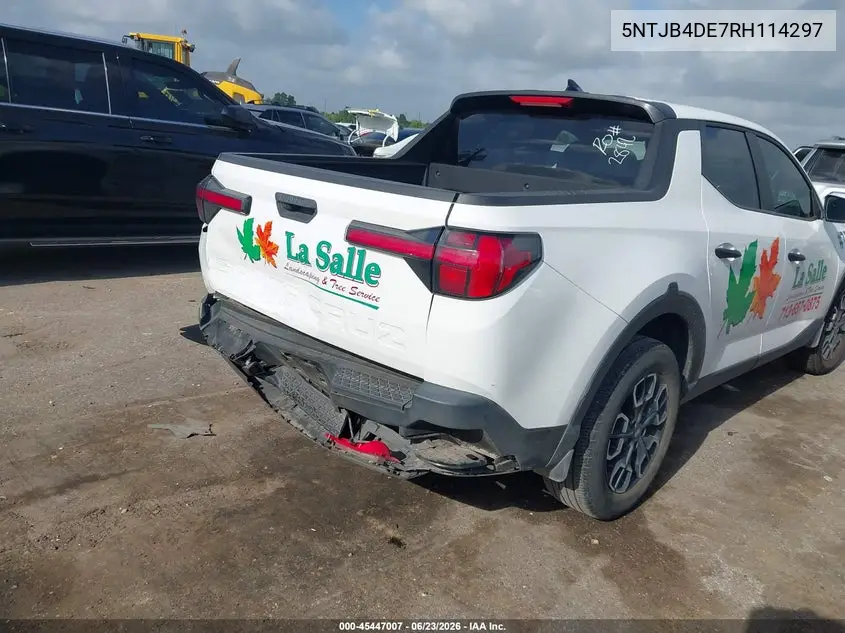 2024 Hyundai Santa Cruz Sel VIN: 5NTJB4DE7RH114297 Lot: 45447007