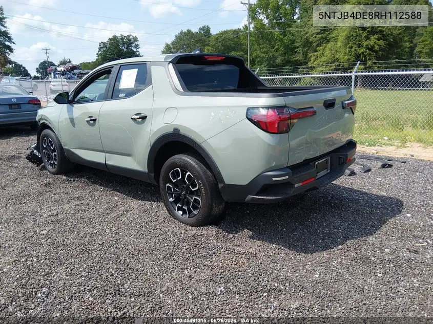 2024 Hyundai Santa Cruz Sel VIN: 5NTJB4DE8RH112588 Lot: 45491215