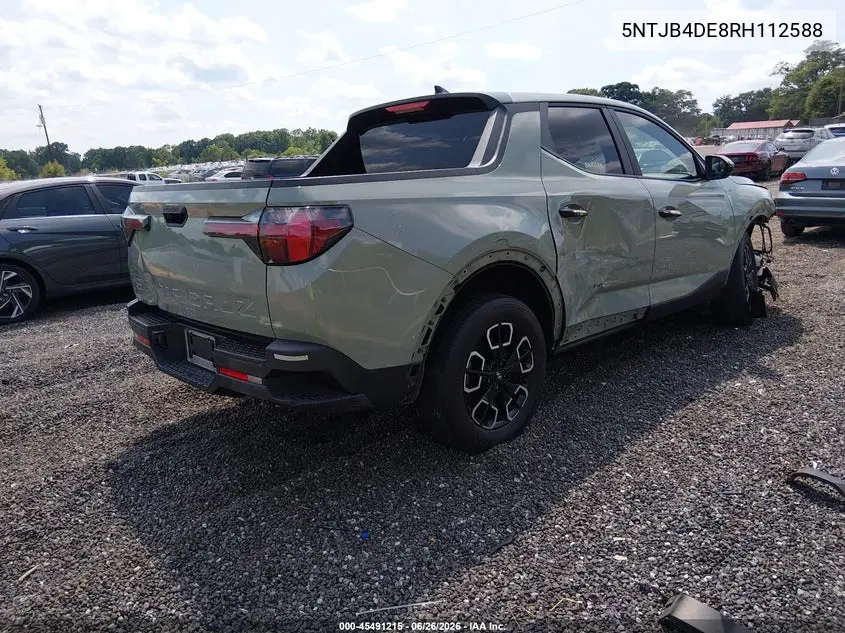2024 Hyundai Santa Cruz Sel VIN: 5NTJB4DE8RH112588 Lot: 45491215