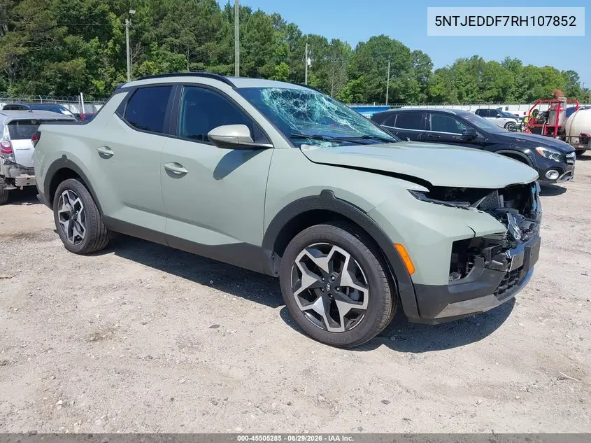 2024 Hyundai Santa Cruz Limited VIN: 5NTJEDDF7RH107852 Lot: 45505285