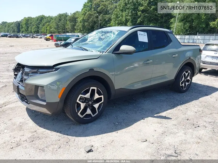 2024 Hyundai Santa Cruz Limited VIN: 5NTJEDDF7RH107852 Lot: 45505285