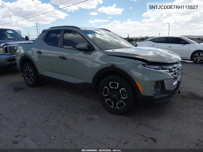 2024 Hyundai Santa Cruz Sel VIN: 5NTJCDDE7RH115527 Lot: 45506508