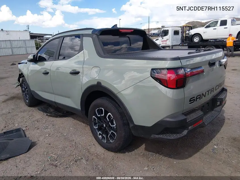 2024 Hyundai Santa Cruz Sel VIN: 5NTJCDDE7RH115527 Lot: 45506508