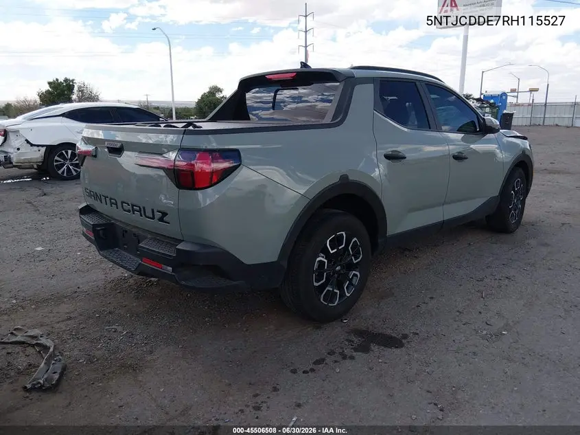 2024 Hyundai Santa Cruz Sel VIN: 5NTJCDDE7RH115527 Lot: 45506508