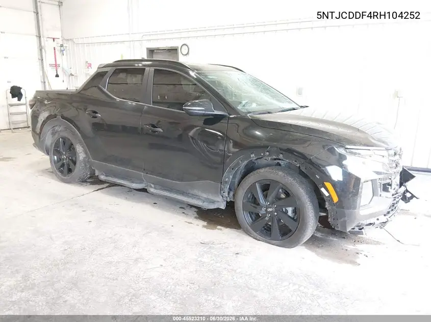 2024 Hyundai Santa Cruz Night VIN: 5NTJCDDF4RH104252 Lot: 45523210
