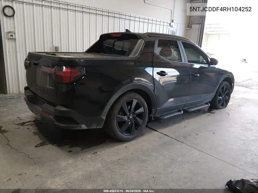 2024 Hyundai Santa Cruz Night VIN: 5NTJCDDF4RH104252 Lot: 45523210