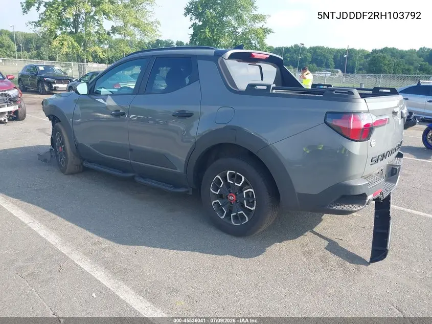 2024 Hyundai Santa Cruz Xrt VIN: 5NTJDDDF2RH103792 Lot: 45536041