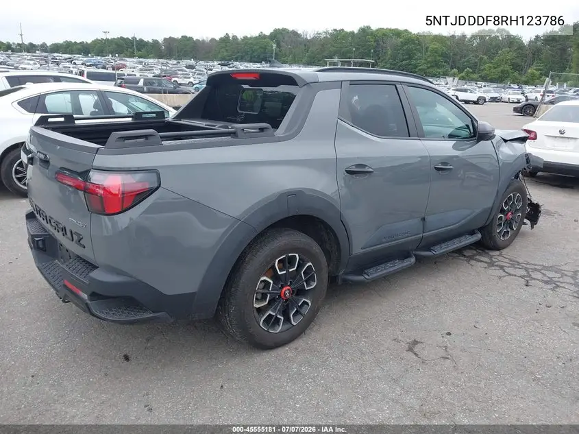 2024 Hyundai Santa Cruz Xrt VIN: 5NTJDDDF8RH123786 Lot: 45555181
