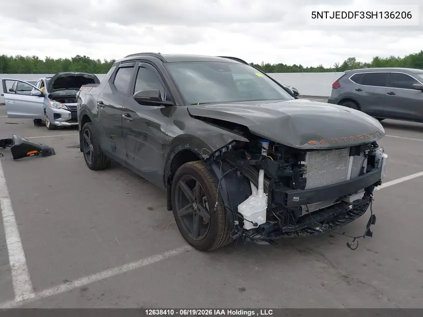 2025 Hyundai Santa Cruz Ultimate VIN: 5NTJEDDF3SH136206 Lot: 12638410