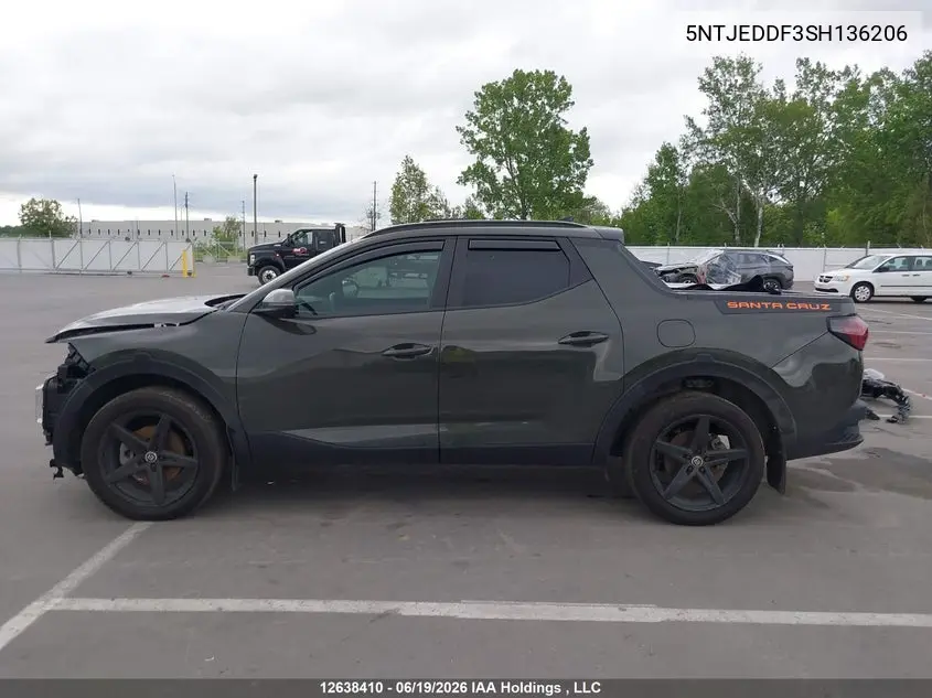 2025 Hyundai Santa Cruz Ultimate VIN: 5NTJEDDF3SH136206 Lot: 12638410