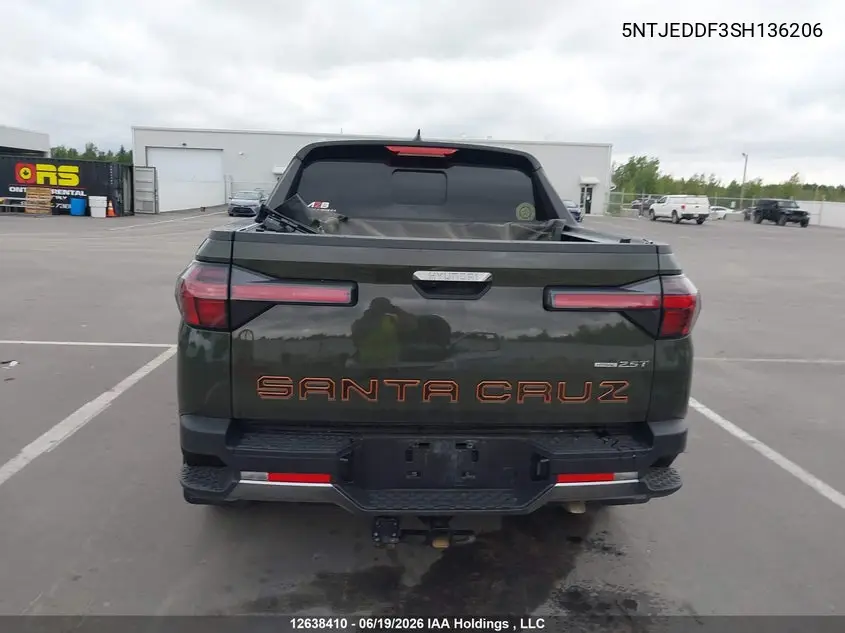 2025 Hyundai Santa Cruz Ultimate VIN: 5NTJEDDF3SH136206 Lot: 12638410