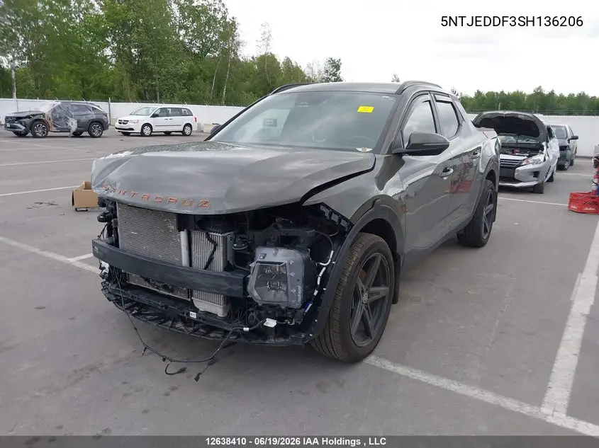 2025 Hyundai Santa Cruz Ultimate VIN: 5NTJEDDF3SH136206 Lot: 12638410