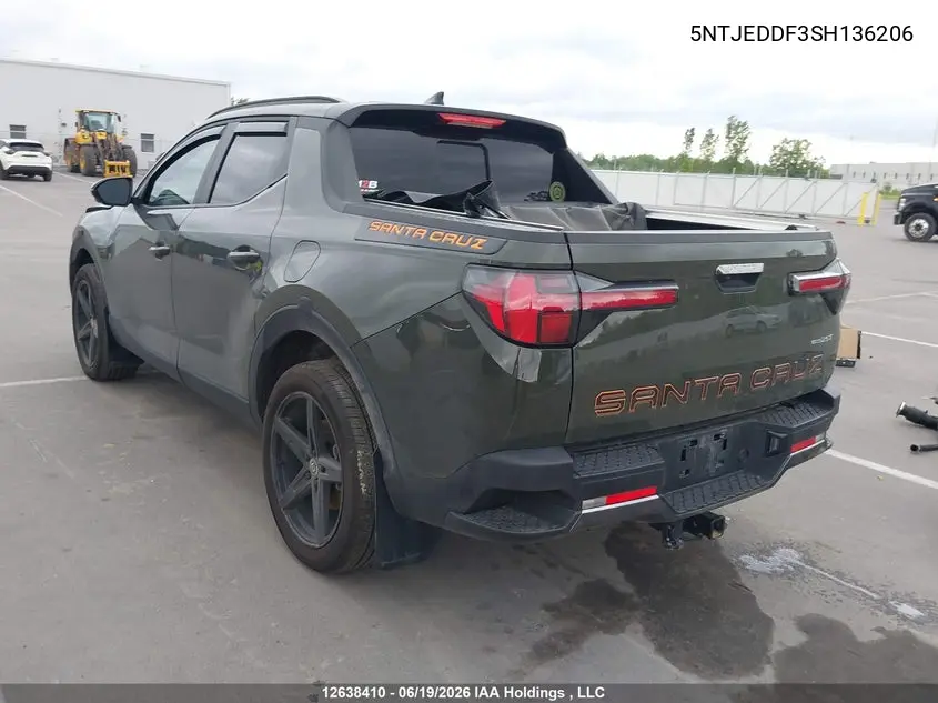2025 Hyundai Santa Cruz Ultimate VIN: 5NTJEDDF3SH136206 Lot: 12638410