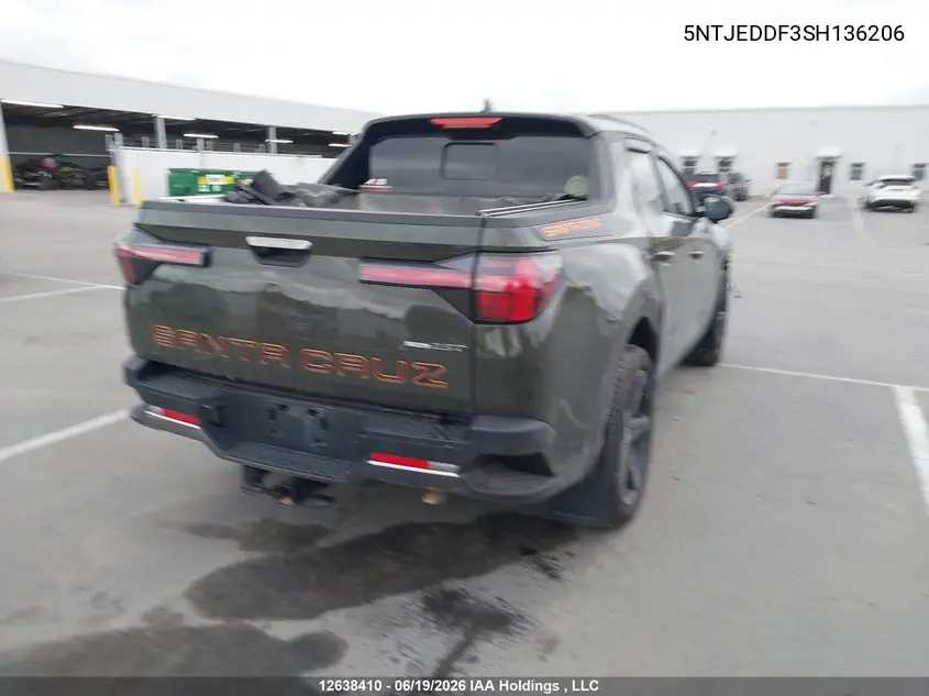 2025 Hyundai Santa Cruz Ultimate VIN: 5NTJEDDF3SH136206 Lot: 12638410