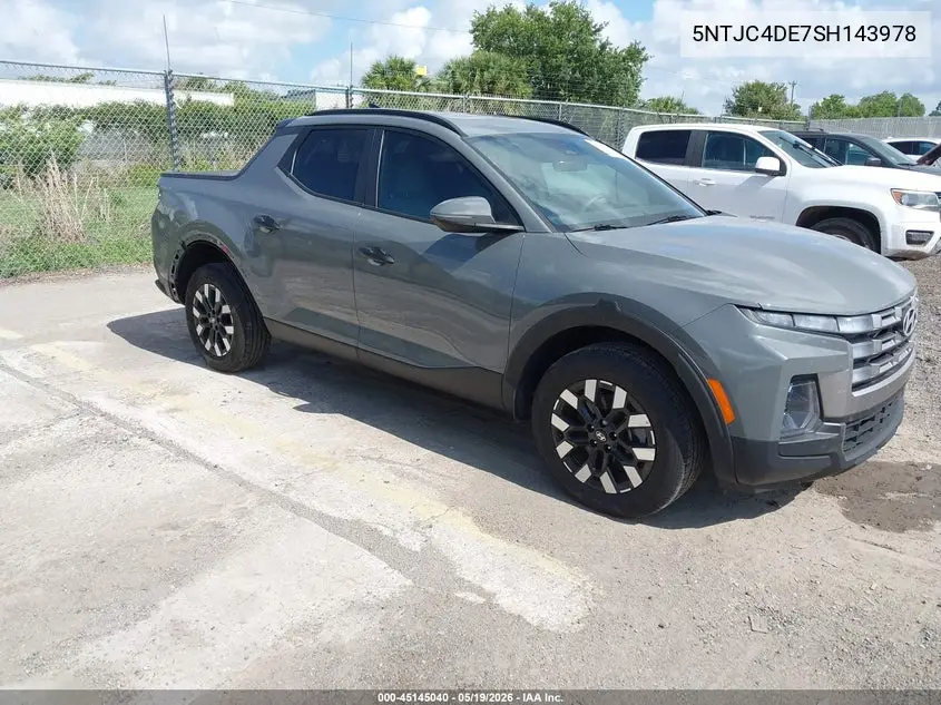 2025 Hyundai Santa Cruz Sel Activity VIN: 5NTJC4DE7SH143978 Lot: 45145040