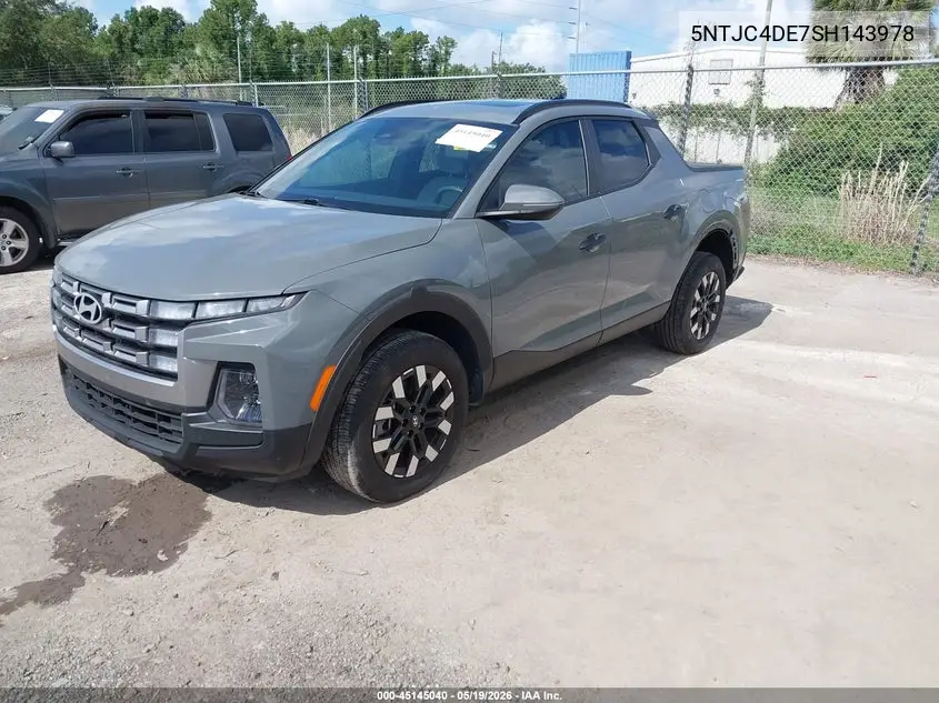2025 Hyundai Santa Cruz Sel Activity VIN: 5NTJC4DE7SH143978 Lot: 45145040