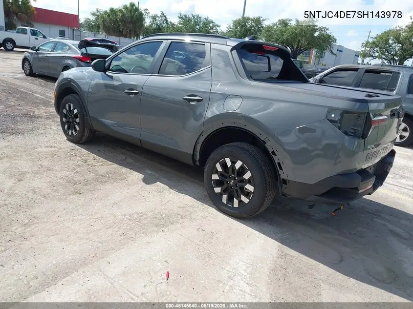 2025 Hyundai Santa Cruz Sel Activity VIN: 5NTJC4DE7SH143978 Lot: 45145040