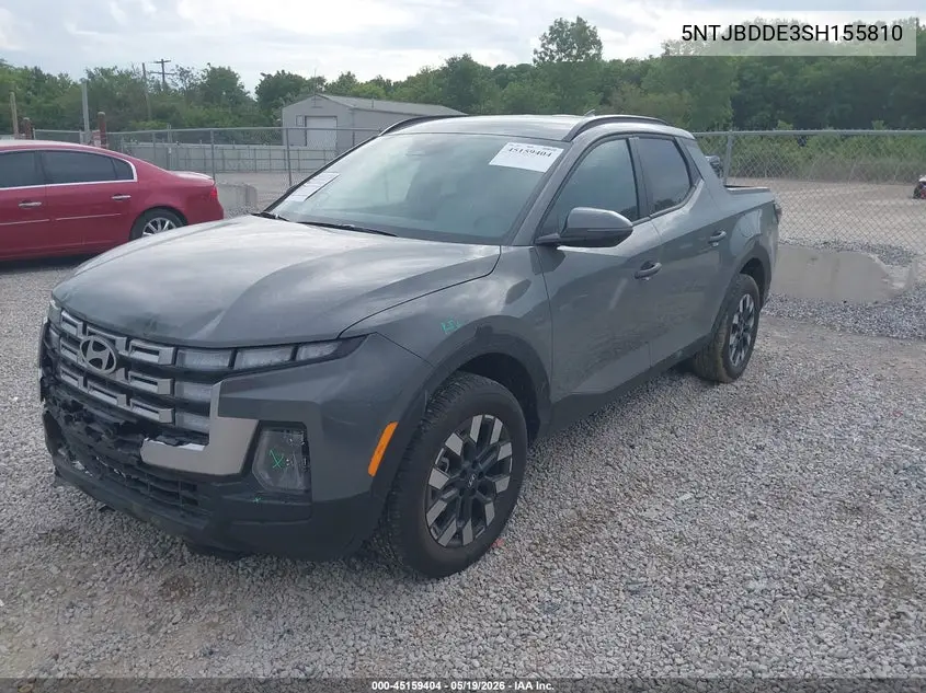2025 Hyundai Santa Cruz Sel VIN: 5NTJBDDE3SH155810 Lot: 45159404