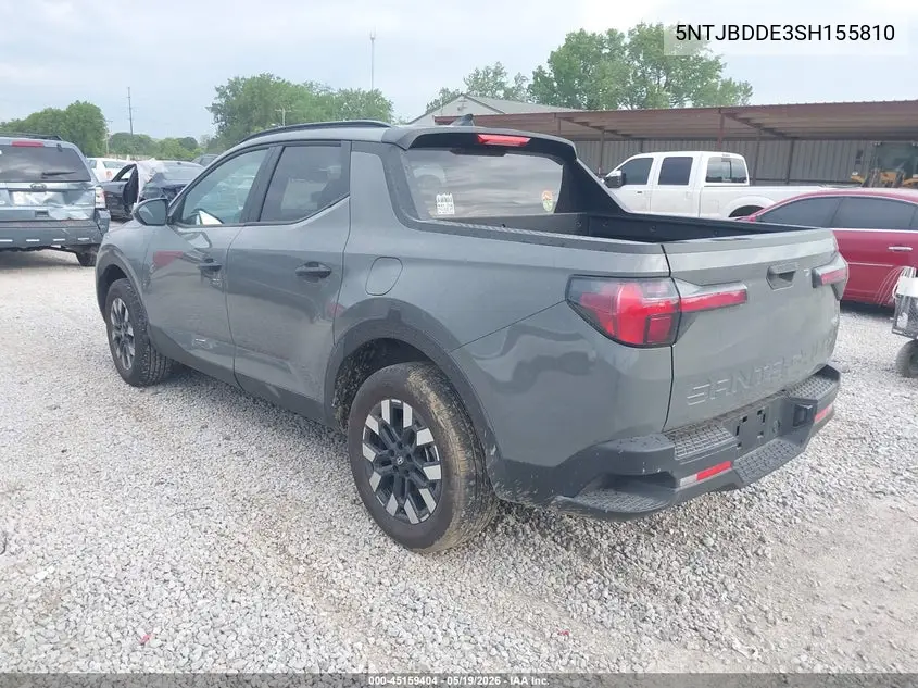 2025 Hyundai Santa Cruz Sel VIN: 5NTJBDDE3SH155810 Lot: 45159404