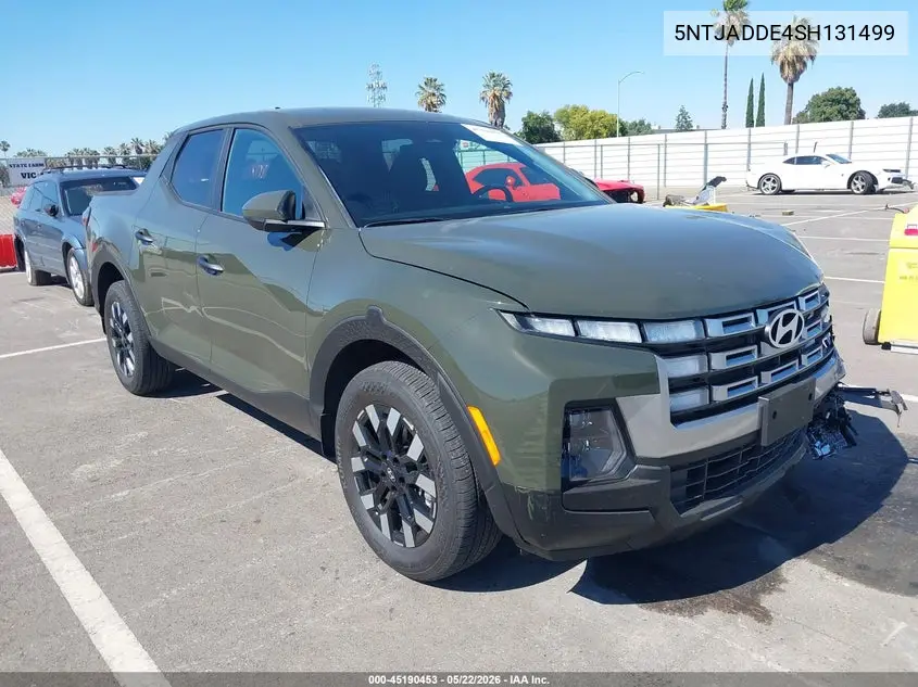 2025 Hyundai Santa Cruz Se VIN: 5NTJADDE4SH131499 Lot: 45190453