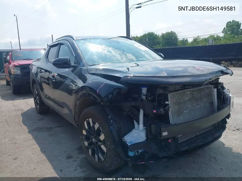 2025 Hyundai Santa Cruz Sel VIN: 5NTJBDDE6SH149581 Lot: 45589619