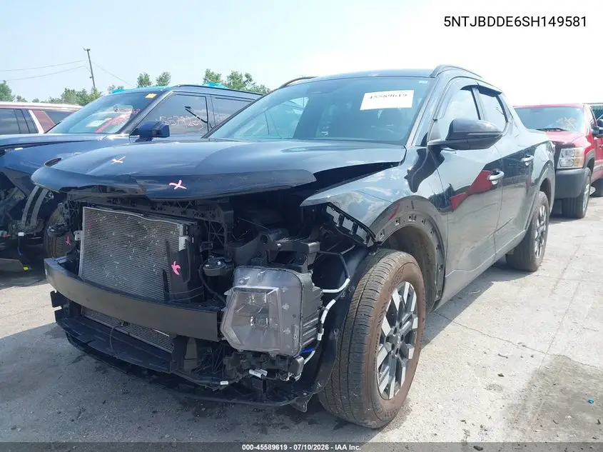2025 Hyundai Santa Cruz Sel VIN: 5NTJBDDE6SH149581 Lot: 45589619