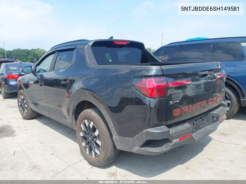 2025 Hyundai Santa Cruz Sel VIN: 5NTJBDDE6SH149581 Lot: 45589619