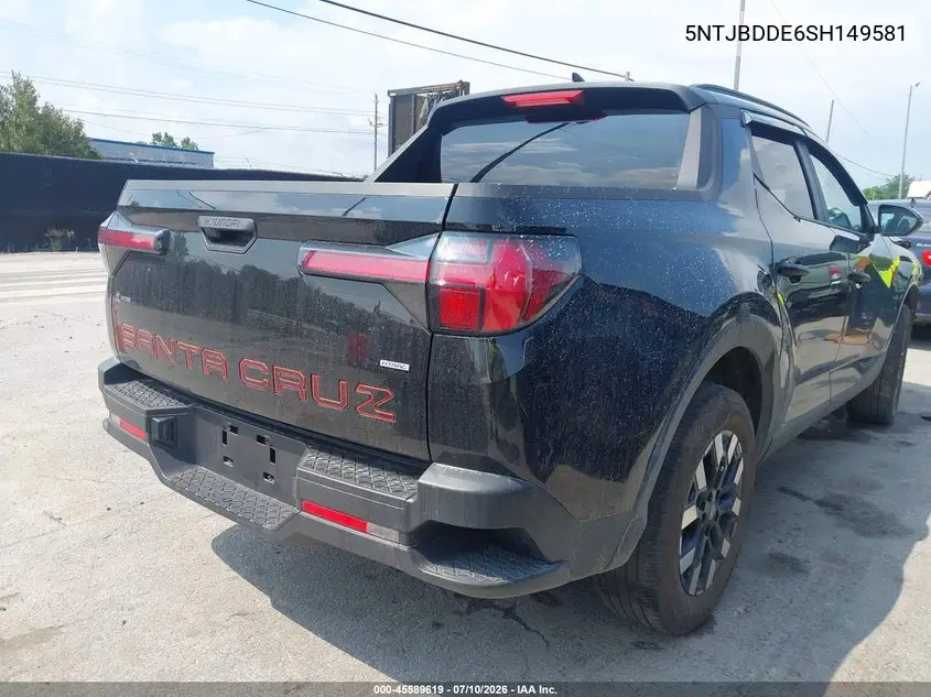 2025 Hyundai Santa Cruz Sel VIN: 5NTJBDDE6SH149581 Lot: 45589619