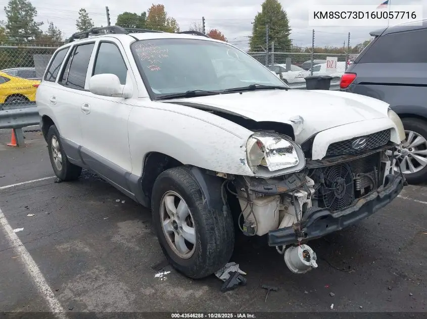 KM8SC73D16U057716 2006 Hyundai Santa Fe Gls