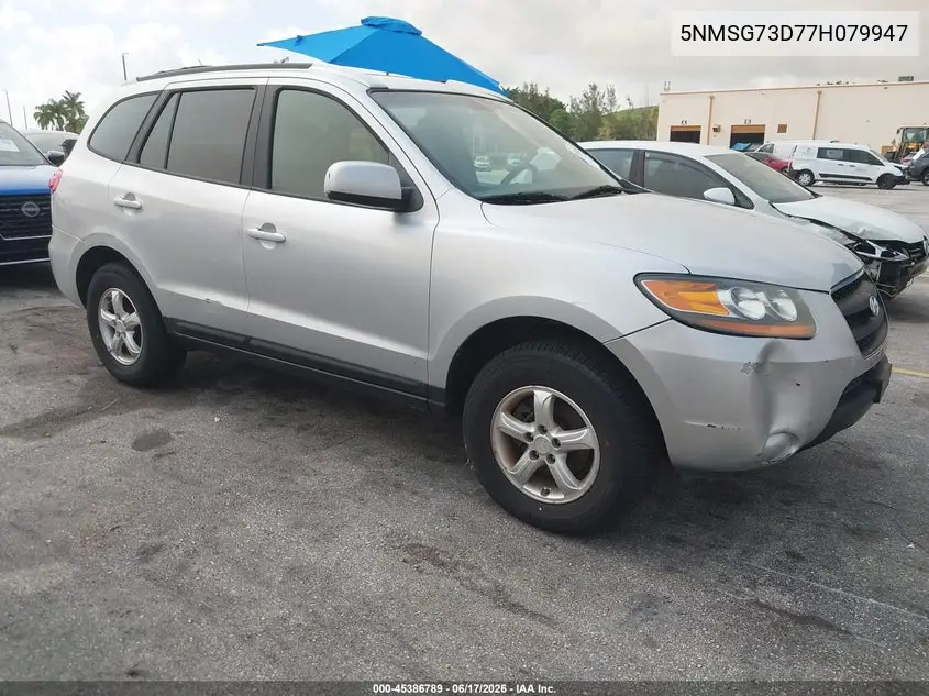 2007 Hyundai Santa Fe Gls VIN: 5NMSG73D77H079947 Lot: 45386789