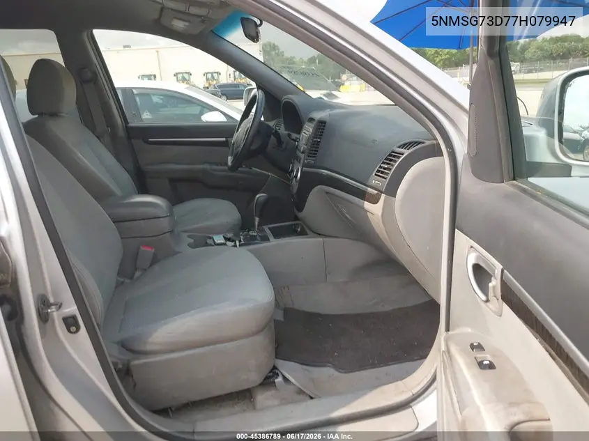2007 Hyundai Santa Fe Gls VIN: 5NMSG73D77H079947 Lot: 45386789