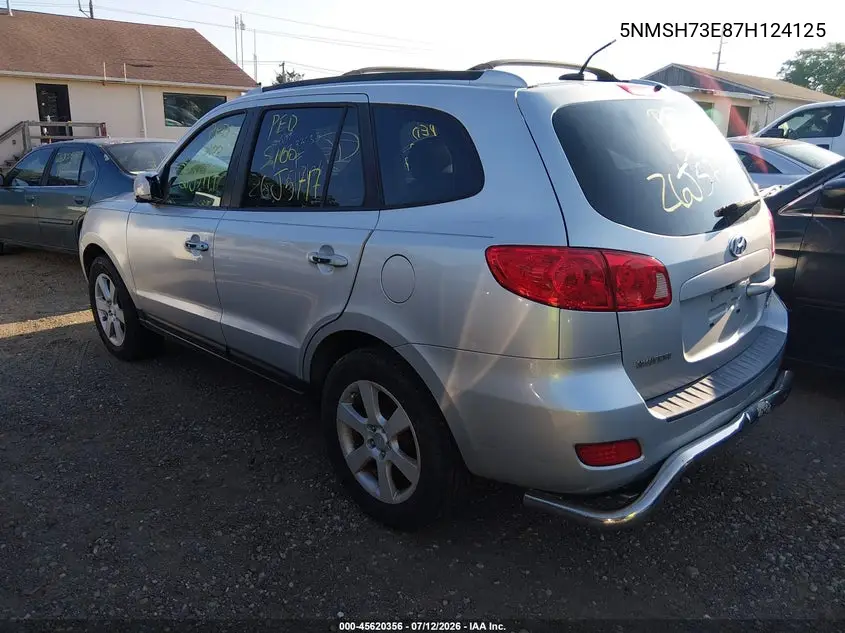 2007 Hyundai Santa Fe Limited/Se VIN: 5NMSH73E87H124125 Lot: 45620356