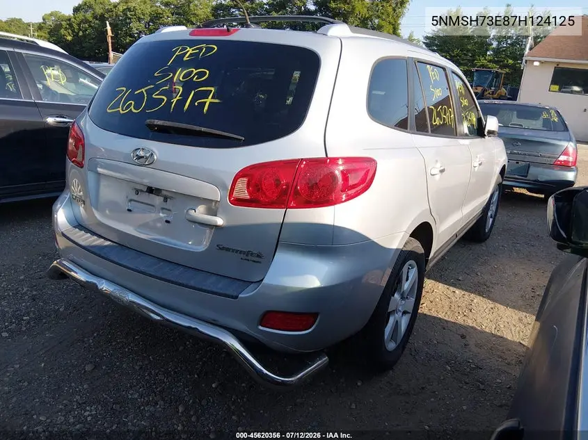 2007 Hyundai Santa Fe Limited/Se VIN: 5NMSH73E87H124125 Lot: 45620356