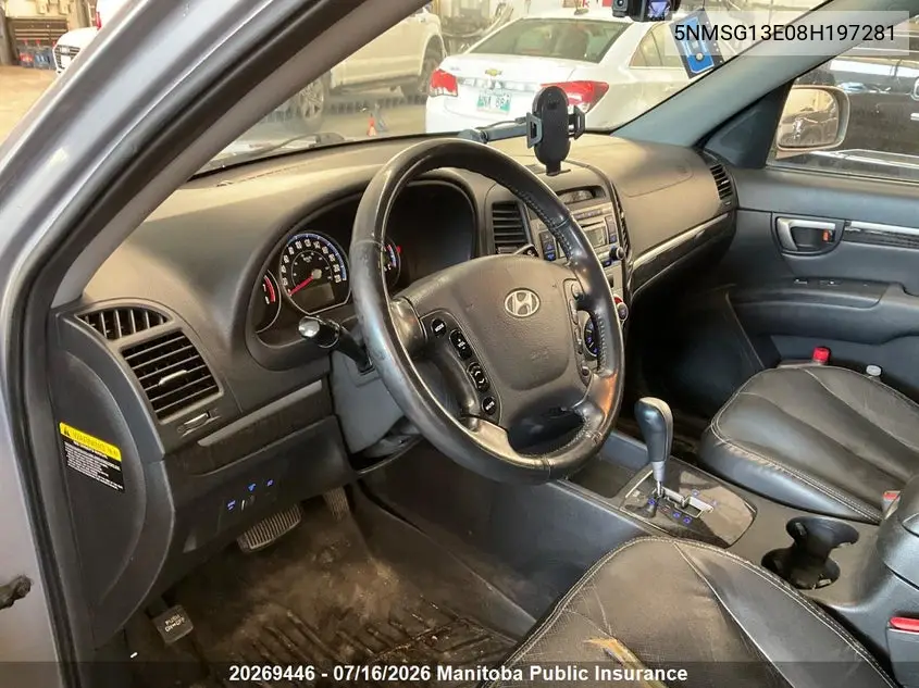 2008 Hyundai Santa Fe Gl VIN: 5NMSG13E08H197281 Lot: 20269446
