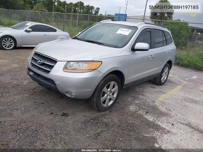 2008 Hyundai Santa Fe Limited/Se VIN: 5NMSH13E88H197185 Lot: 45667555