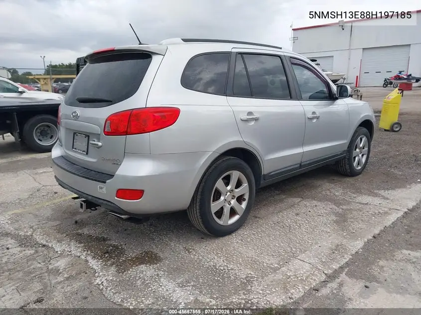 2008 Hyundai Santa Fe Limited/Se VIN: 5NMSH13E88H197185 Lot: 45667555