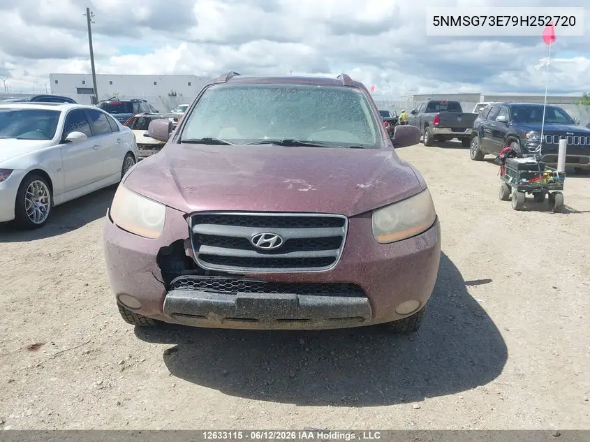 2009 Hyundai Santa Fe Gl/Gls VIN: 5NMSG73E79H252720 Lot: 12633115