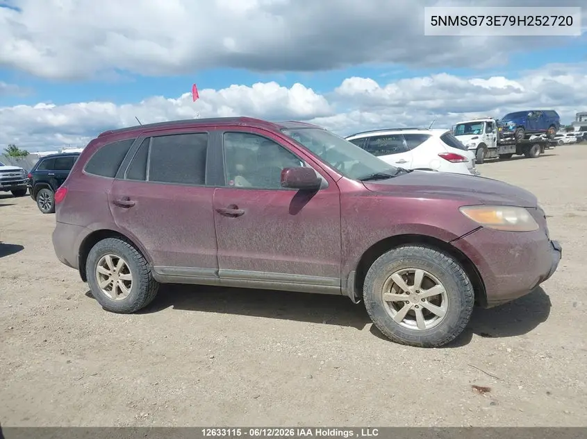 2009 Hyundai Santa Fe Gl/Gls VIN: 5NMSG73E79H252720 Lot: 12633115