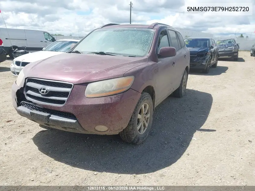 2009 Hyundai Santa Fe Gl/Gls VIN: 5NMSG73E79H252720 Lot: 12633115