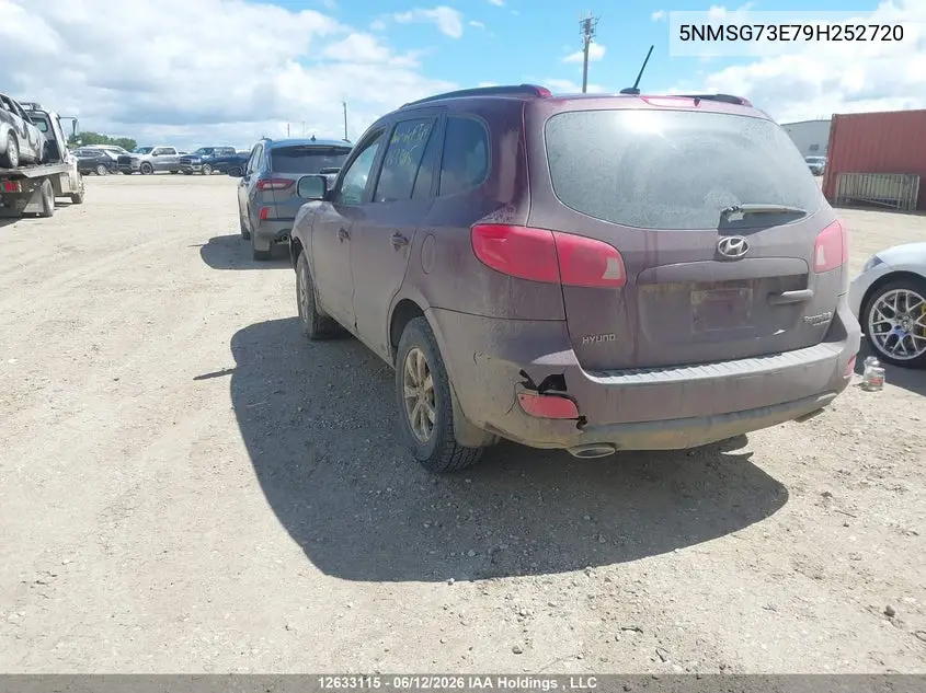 2009 Hyundai Santa Fe Gl/Gls VIN: 5NMSG73E79H252720 Lot: 12633115