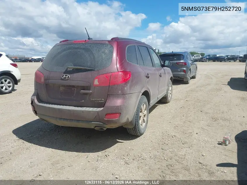 2009 Hyundai Santa Fe Gl/Gls VIN: 5NMSG73E79H252720 Lot: 12633115