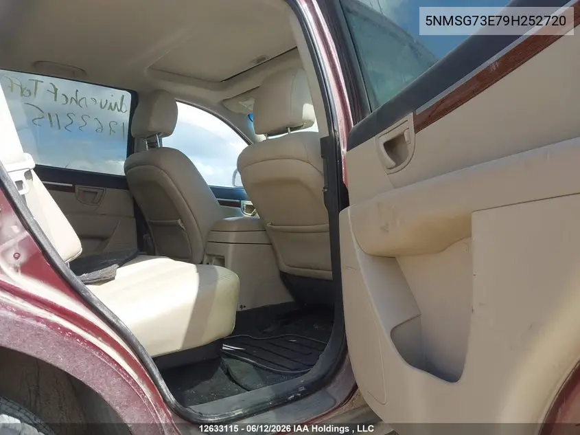 2009 Hyundai Santa Fe Gl/Gls VIN: 5NMSG73E79H252720 Lot: 12633115