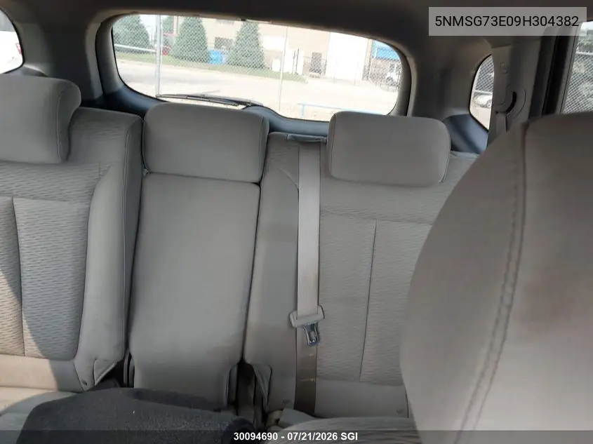 2009 Hyundai Santa Fe Gl VIN: 5NMSG73E09H304382 Lot: 30094690