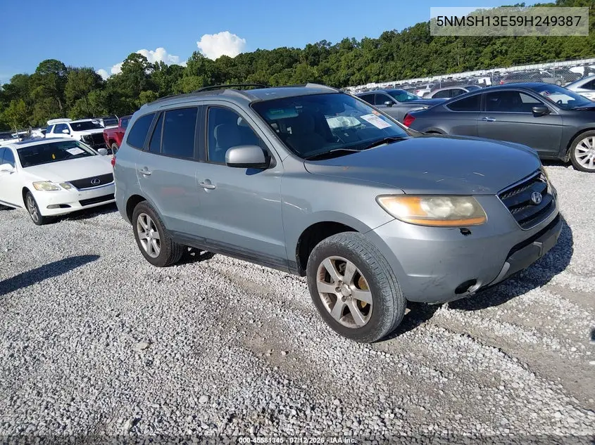 2009 Hyundai Santa Fe Se VIN: 5NMSH13E59H249387 Lot: 45581345