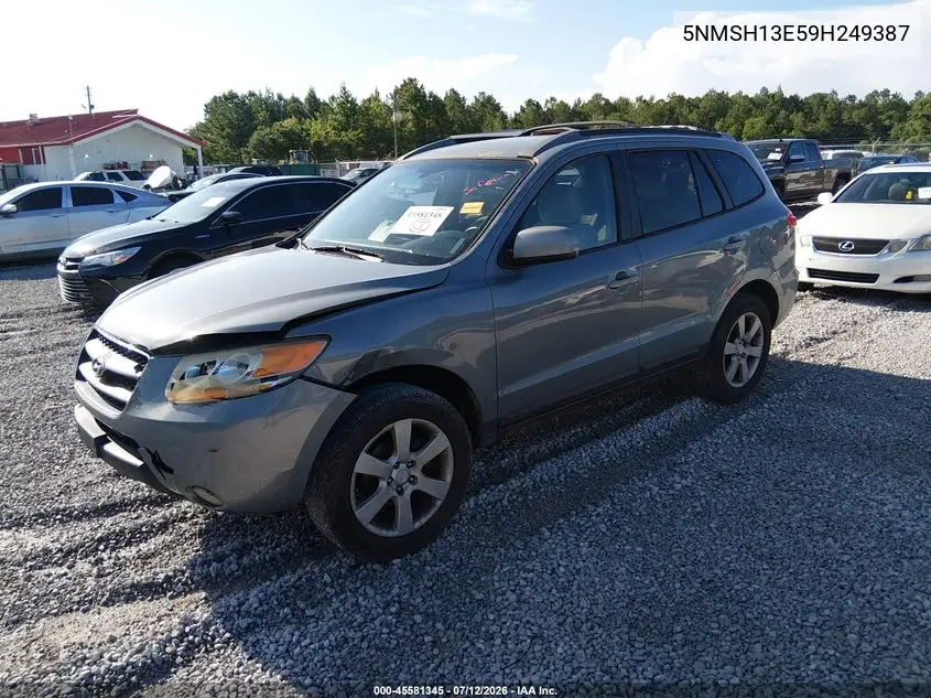 2009 Hyundai Santa Fe Se VIN: 5NMSH13E59H249387 Lot: 45581345
